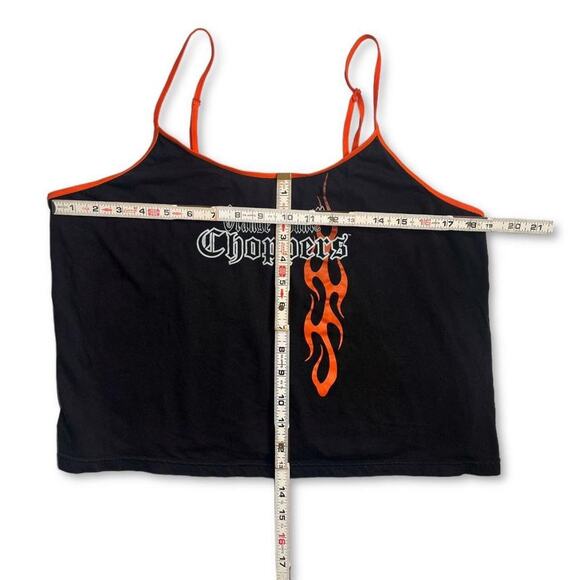 Y2K Orange County Choppers Black & Orange Flame Cami Tank Top Size XL / 2XL - Picture 3 of 5